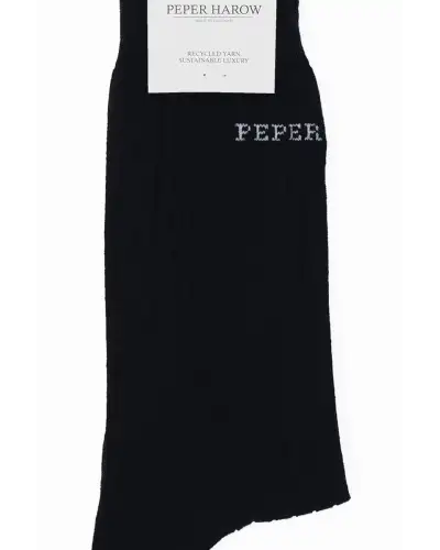 Men PEPER HAROW Recycled Ribbed Mens Socks - Black £14.00