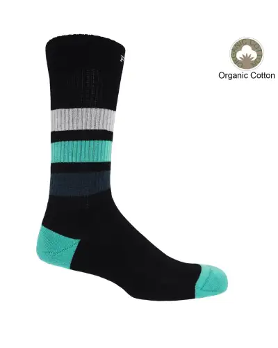 Men PEPER HAROW Striped Organic Mens Sport Socks - Black £16.00