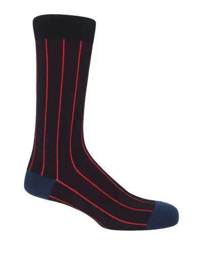Men PEPER HAROW Pin Stripe Mens Socks - Black £16.00