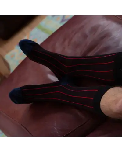 Men PEPER HAROW Pin Stripe Mens Socks - Black £16.00