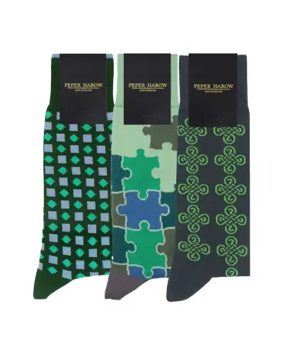 Men PEPER HAROW MenS Socks Bundle - Green £44.00