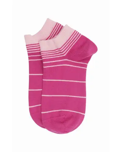 Women PEPER HAROW Retro Stripe Womens Trainer Socks - Pink £11.00
