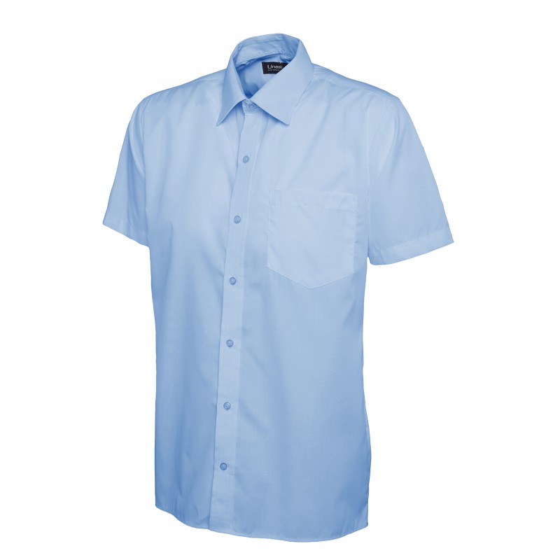 Shirts Uneek Clothing Mens Poplin Half Sleeve Shirt £27.00