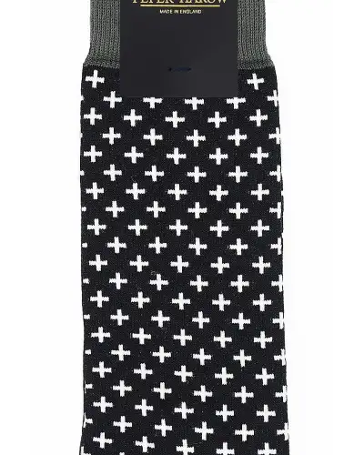 Men PEPER HAROW Crosslet Mens Socks - Black £16.00