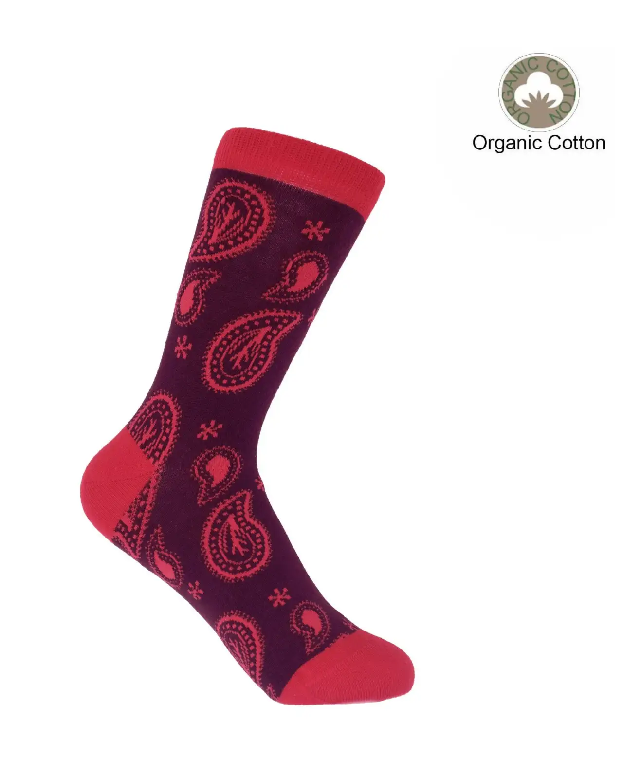 Women PEPER HAROW Paisley Womens Socks - Burgundy £15.00
