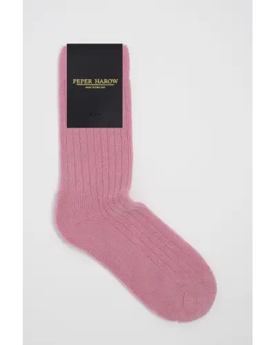 Women PEPER HAROW Ribbed Womens Bed Socks - Pink £15.00
