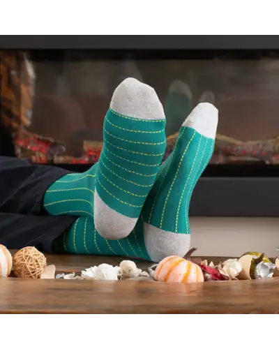 Men PEPER HAROW Grooms Set - Dash Green Socks Olive Cufflink £38.00