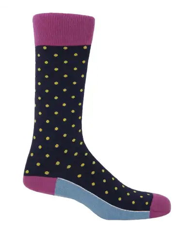 Gents PEPER HAROW Midnight Pin Polka Tie Socks Mens Gift Box £77.00
