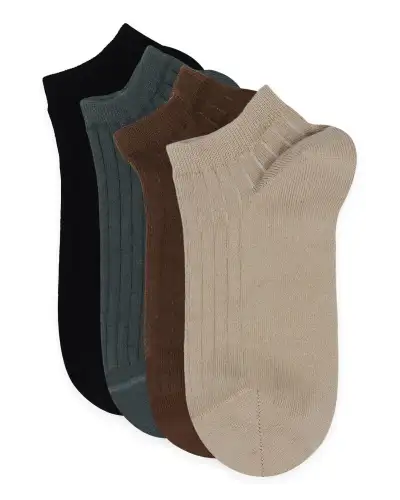 Women PEPER HAROW 4 Pack Essential Womens Trainer Socks - Stone £28.00