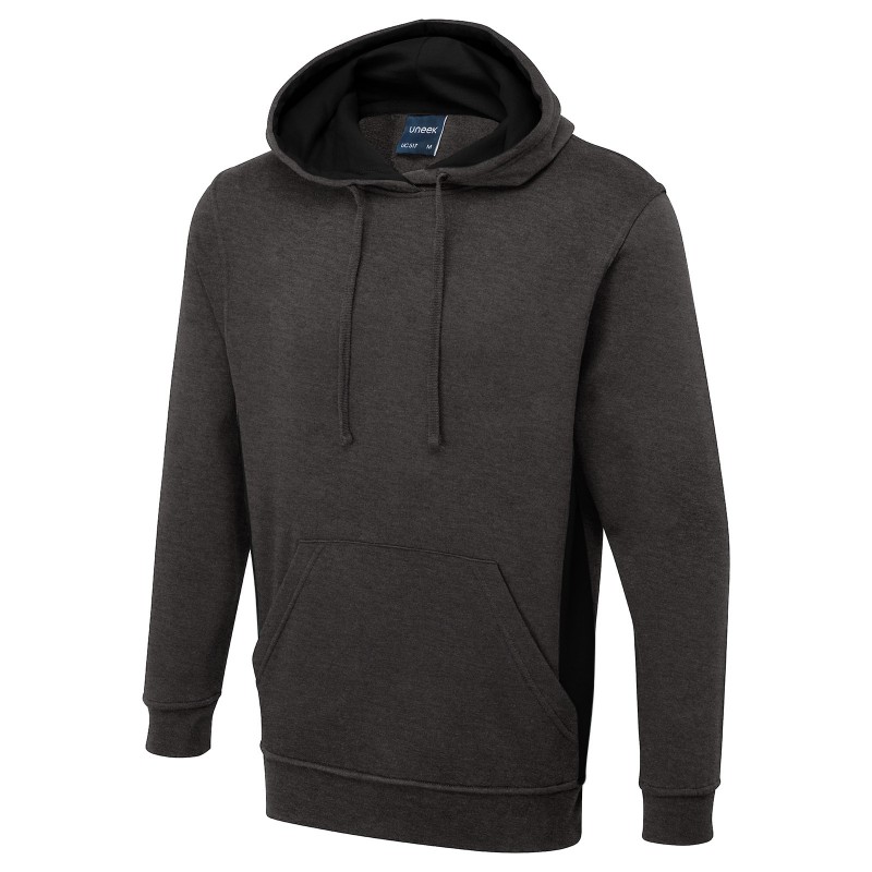 Sweatshirts Uneek Clothing Two Tone Hooded Sweatshirt £38.00