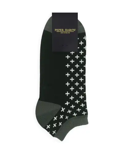 Men PEPER HAROW Crosslet Mens Trainer Socks - Black £13.00