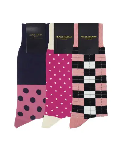 Men PEPER HAROW Mens Socks Bundle - Pink £44.00