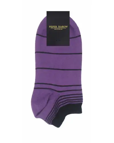 Women PEPER HAROW Retro Stripe Womens Trainer Socks - Purple £11.00