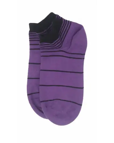 Women PEPER HAROW Retro Stripe Womens Trainer Socks - Purple £11.00