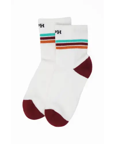 Women PEPER HAROW Quarter Crew Organic Womens Sport Socks - White £13.00