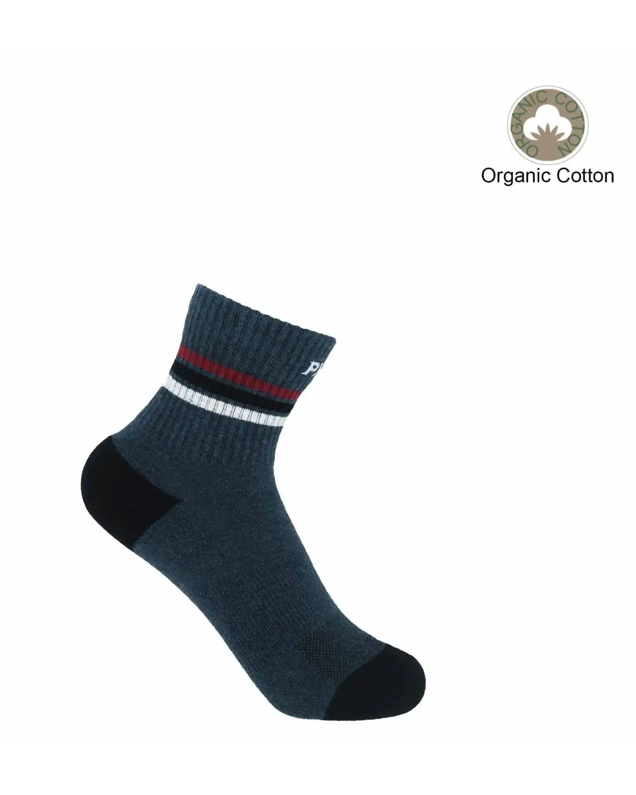 Women PEPER HAROW Quarter Crew Organic Womens Sport Socks - Navy £13.00