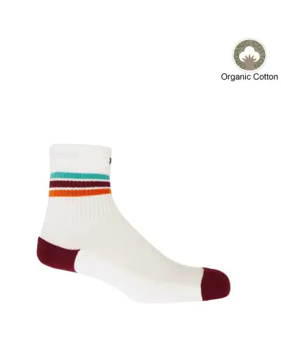 Men PEPER HAROW Quarter Crew Organic Mens Sport Socks - White £15.00