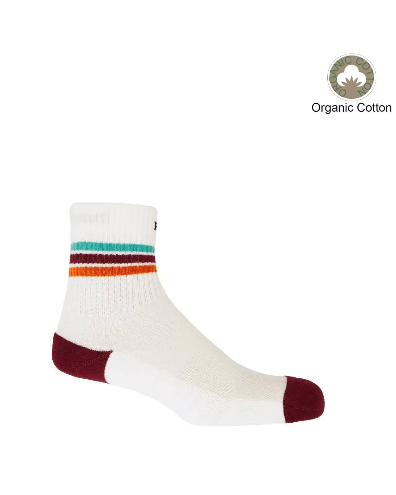 Men PEPER HAROW Quarter Crew Organic Mens Sport Socks - White £15.00