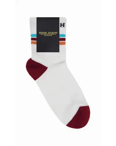 Men PEPER HAROW Quarter Crew Organic Mens Sport Socks - White £15.00