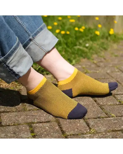 Men PEPER HAROW Lux Taylor Mens Trainer Socks - Yellow £13.00