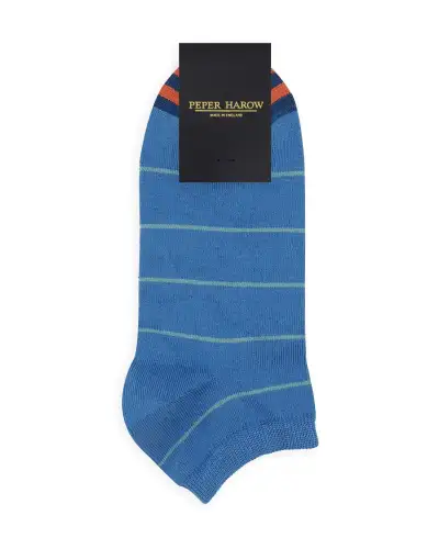 Men PEPER HAROW Thin Stripe Mens Trainer Socks - Blue £13.00