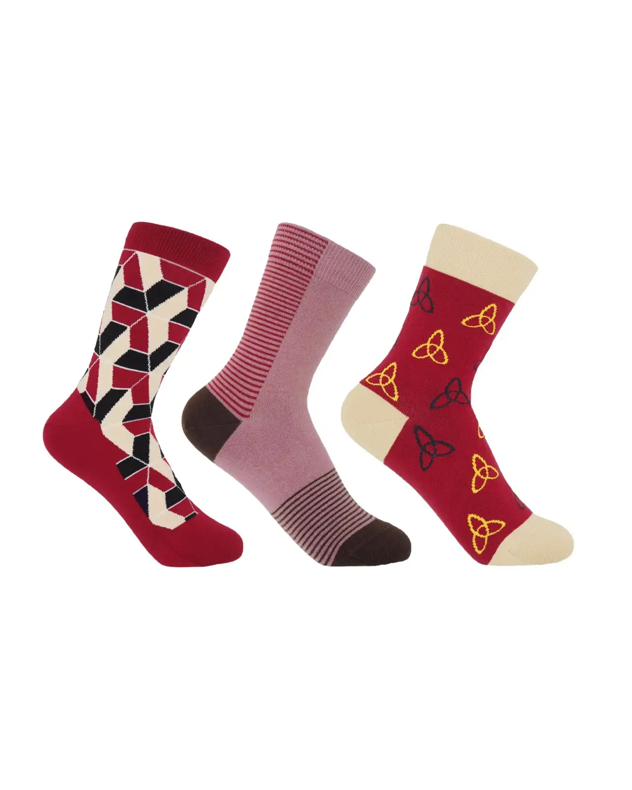 Women PEPER HAROW Womens Socks Bundle - Burgundy £38.00