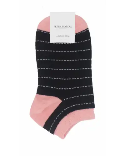 Women PEPER HAROW Dash Womens Trainer Socks - Black £11.00