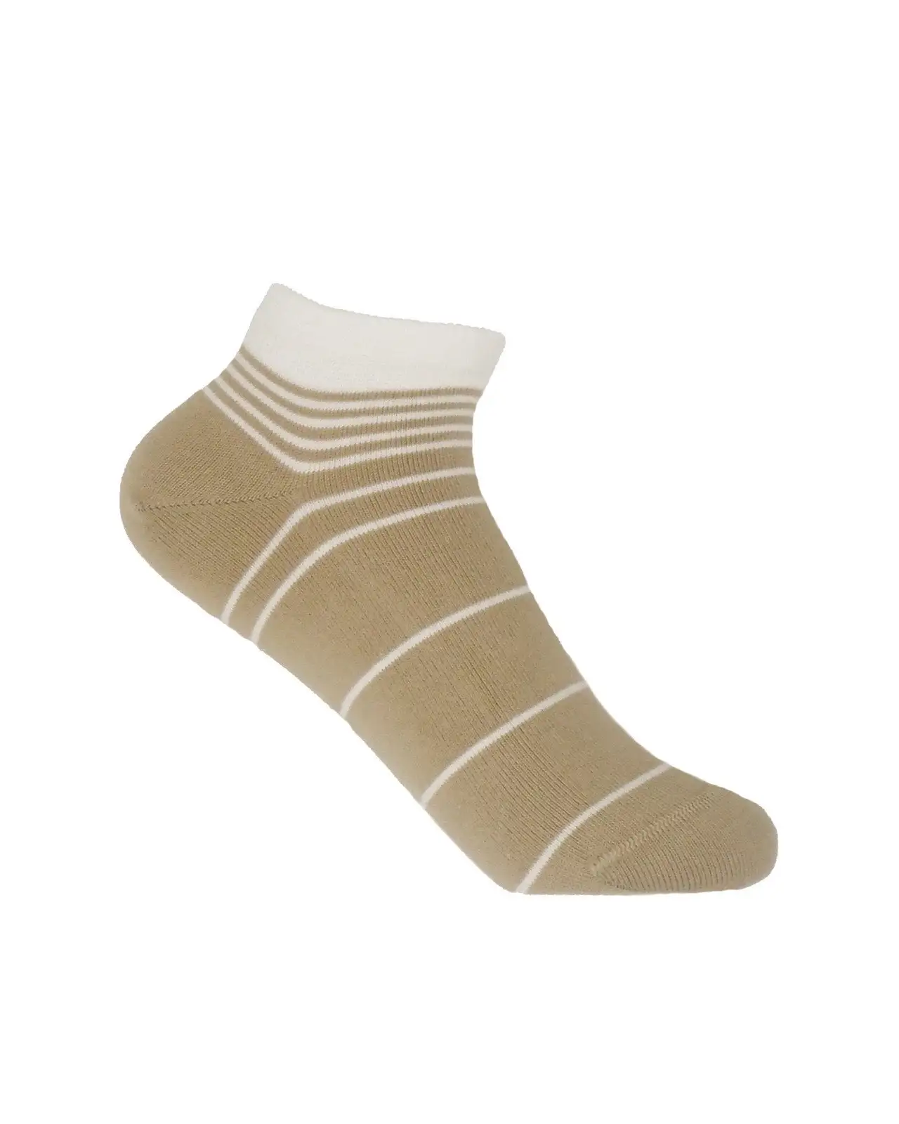 Women PEPER HAROW Retro Stripe Womens Trainer Socks - Beige £11.00