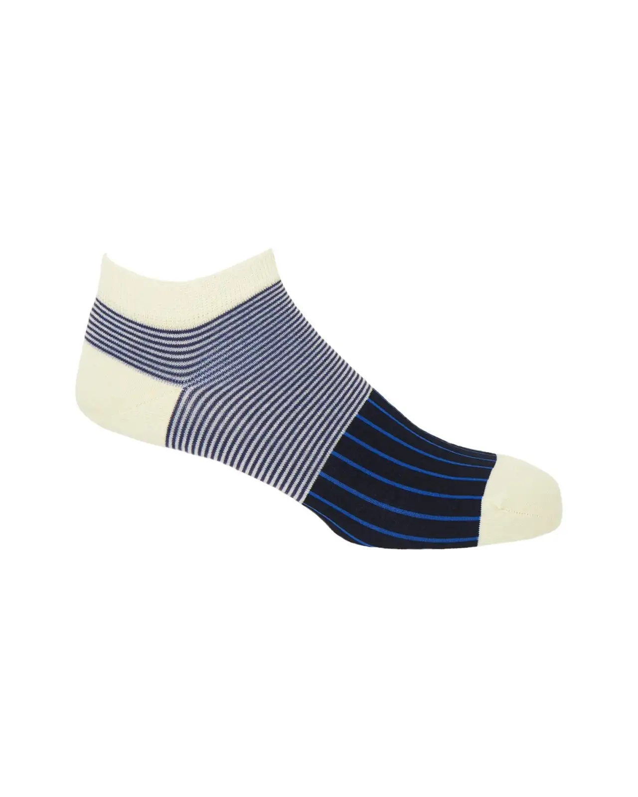 Men PEPER HAROW Oxford Stripe Mens Trainer Socks - Black £13.00