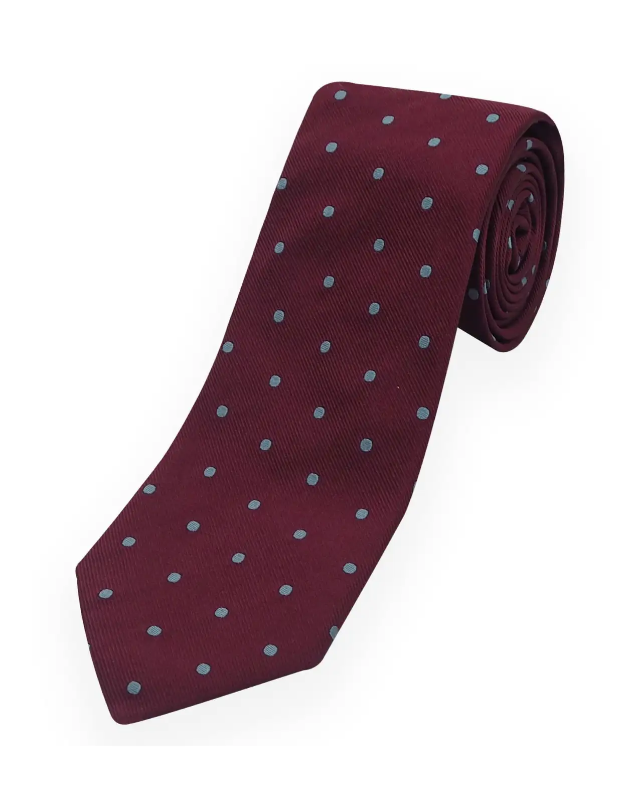 Men PEPER HAROW Pin Polka Mens Ties - Burgundy £68.00