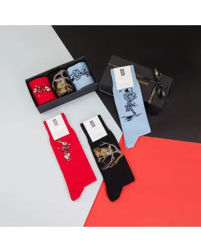 Gents PEPER HAROW AliceS Adventures In Wonderland MenS Socks Gift Box £46.00