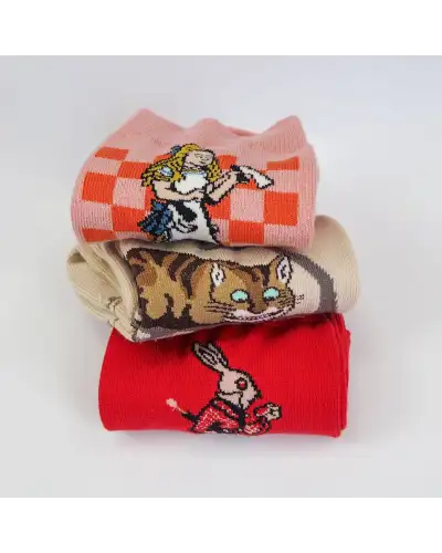 Women PEPER HAROW Alices Adventures In Wonderland Womens Socks - White Rabbit £15.00