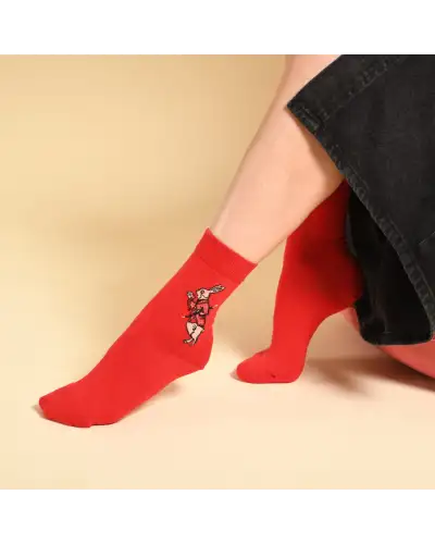 Women PEPER HAROW Alices Adventures In Wonderland Womens Socks - White Rabbit £15.00
