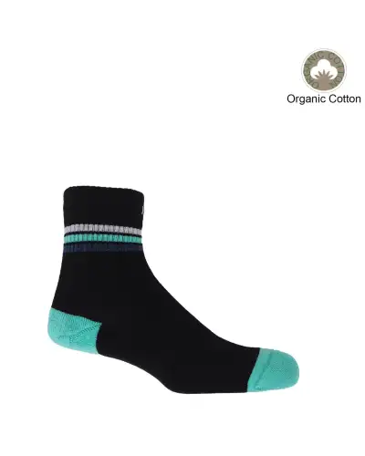 Men PEPER HAROW Quarter Crew Organic Mens Sport Socks - Black £15.00