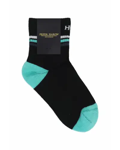 Men PEPER HAROW Quarter Crew Organic Mens Sport Socks - Black £15.00