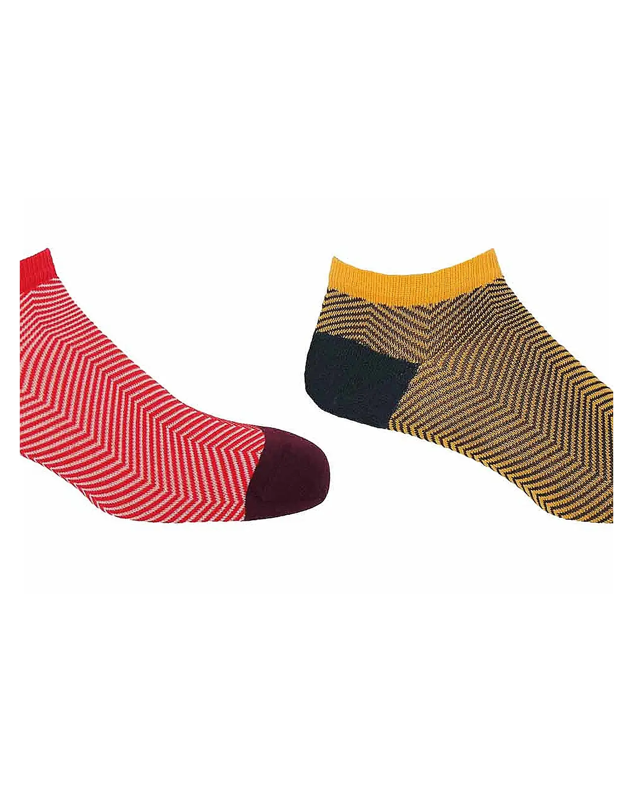 Men PEPER HAROW Lux Taylor Mens Trainer Socks Bundle - Red Yellow £18.00