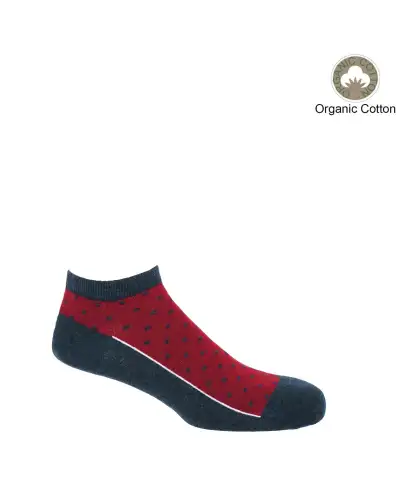 Men PEPER HAROW Polka Mens Organic Trainer Socks - Denim £14.00