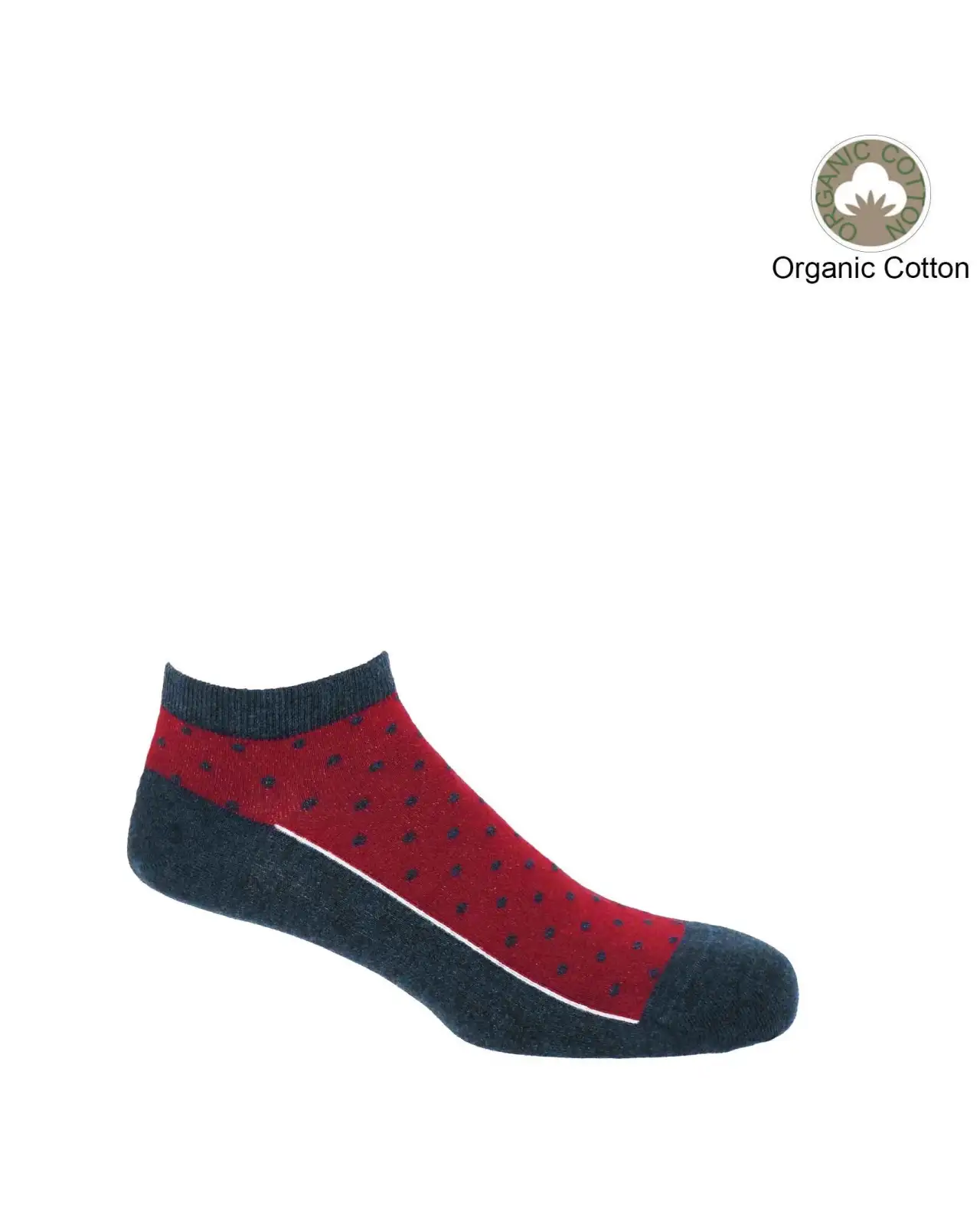 Men PEPER HAROW Polka Mens Organic Trainer Socks - Denim £14.00