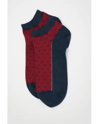 Men PEPER HAROW Polka Mens Organic Trainer Socks - Denim £14.00