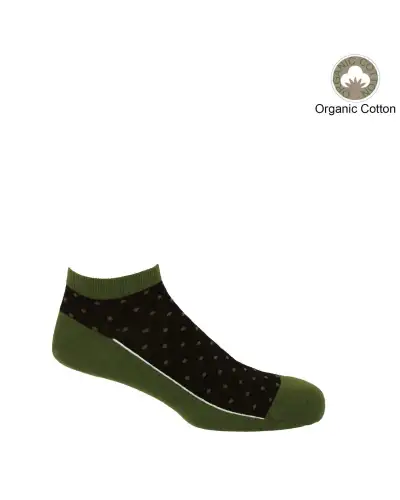 Men PEPER HAROW Polka Mens Organic Trainer Socks - Khaki £14.00