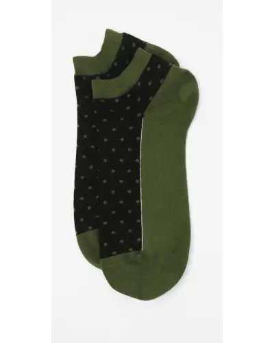 Men PEPER HAROW Polka Mens Organic Trainer Socks - Khaki £14.00