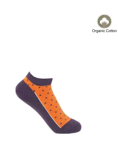 Women PEPER HAROW Polka Womens Organic Trainer Socks - Berry £11.00
