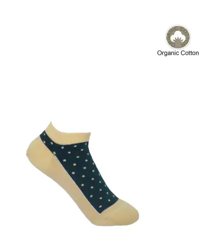 Women PEPER HAROW Polka Womens Organic Trainer Socks - Beige £11.00