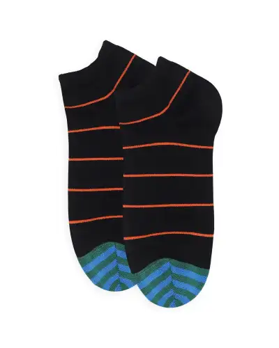 Men PEPER HAROW Thin Stripe Mens Trainer Socks - Black £13.00