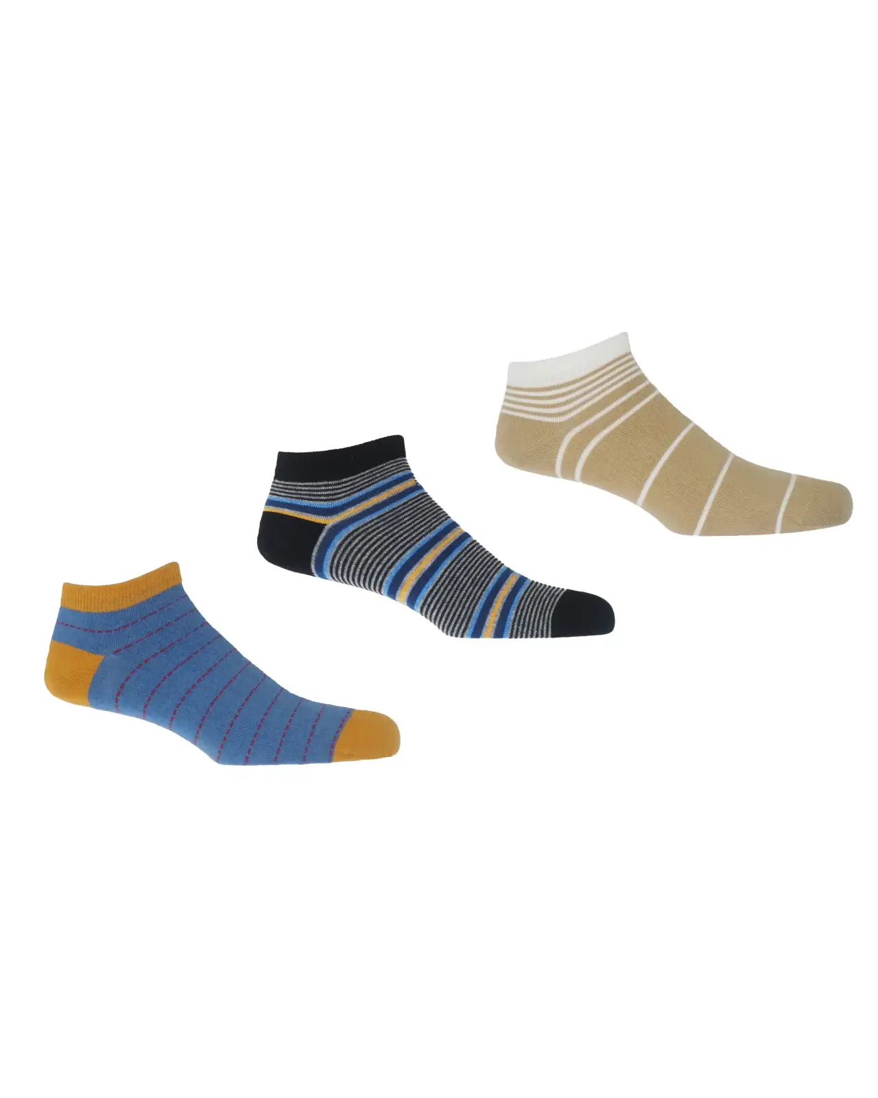 Men PEPER HAROW Mens Trainer Socks Bundle - Dash Multistripe Retro £28.00