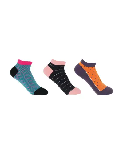 Womens Trainer Socks Bundle - Zigzag Dash Polka | PEPER HAROW PH 8008773435566 Women Sock