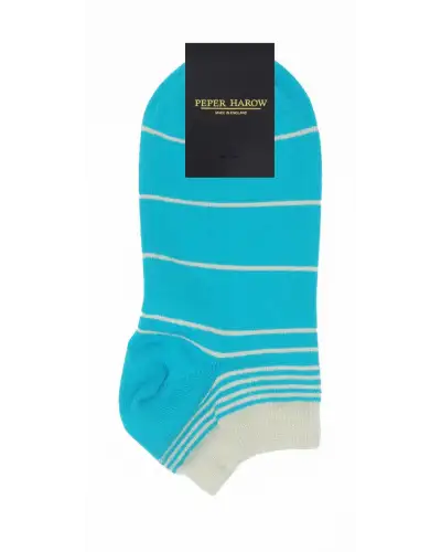 Women PEPER HAROW Retro Stripe Womens Trainer Socks - Blue £11.00