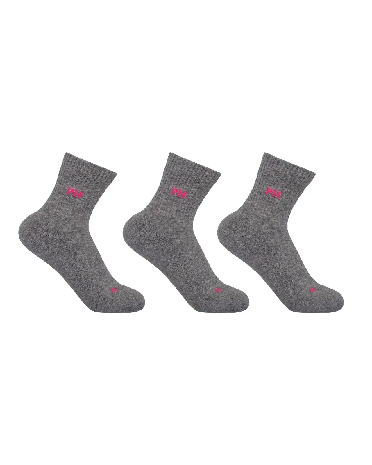 Women PEPER HAROW 3 Pack Essential Quarter Womens Sport Socks - Grey £24.00