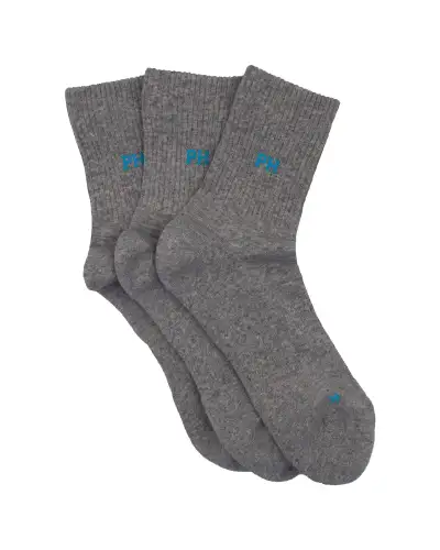 Men PEPER HAROW 3 Pack Essential Quarter Mens Sport Socks - Grey £27.00