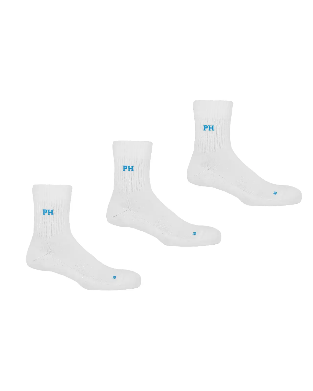 Men PEPER HAROW 3 Pack Essential Quarter Mens Sport Socks - White £27.00